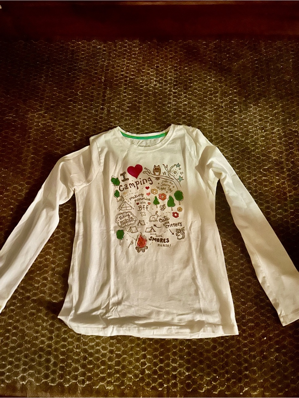 GAP White Long-Sleeve Camping Graphic Tee